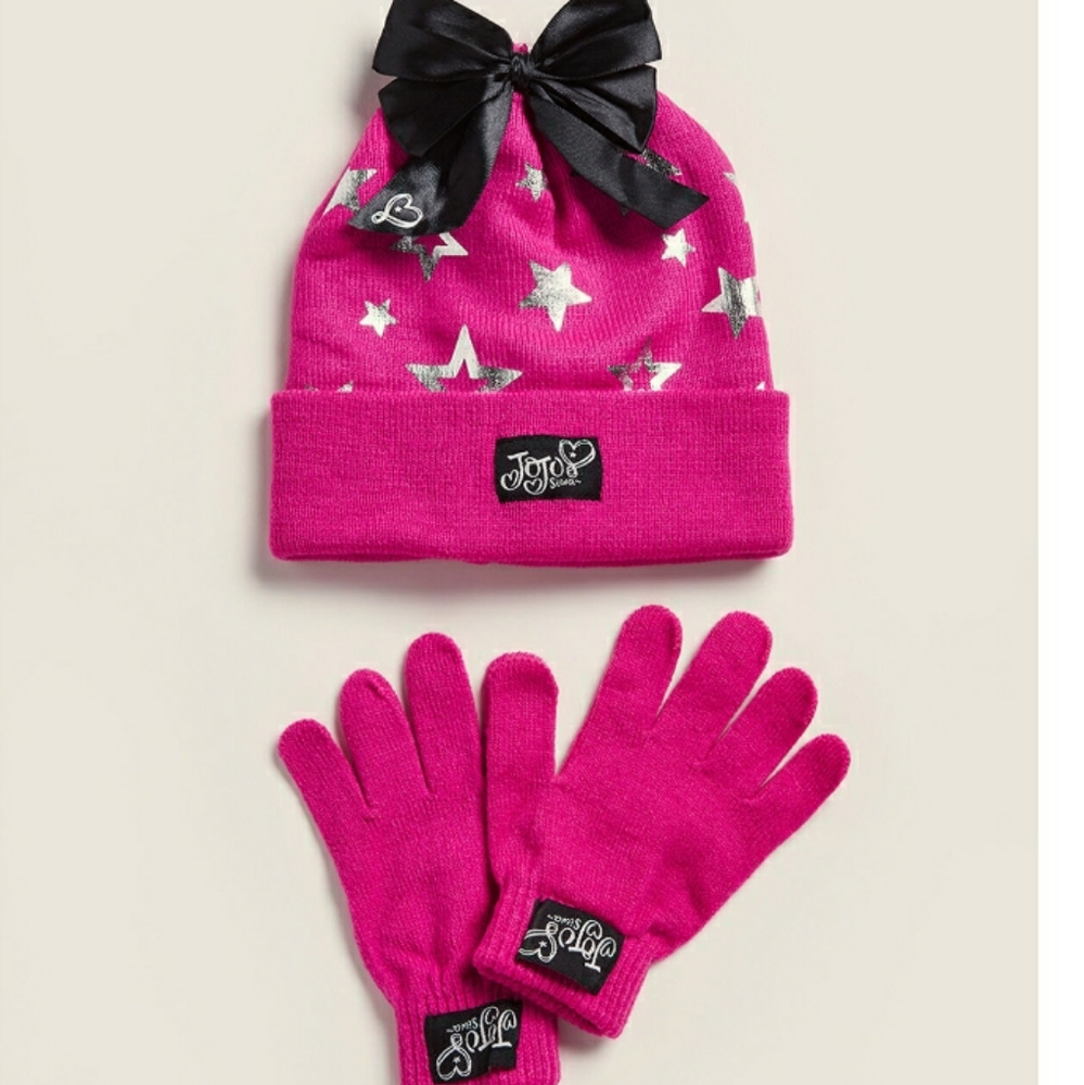 (New) Jojo Siwa Hat & Gloves Set